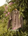 EARTH TAUPE COLOR IN BAMBOO SILK FABRIC..